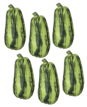 Dollhouse Miniature Squash, 6Pc